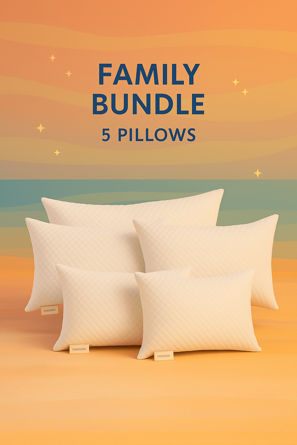 High-Quality Family Bundle Pillows Set - Bundle of 5 | Manam Store