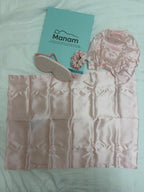 Manam silk scrunchie and sleep mask, 22 momme mulberry silk
